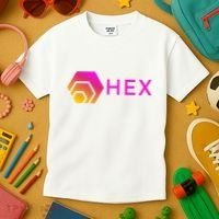 Hex Logo, Hex DeFi, Hex Blockchain, Hex Network, Hex Crypto Kids T-Shirt thumb 3