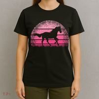 Horse Lover Horseback Riding Cowgirl Pink Western T-Shirt thumb 4