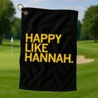 Happy Like Hannah Golf Towel thumb 1