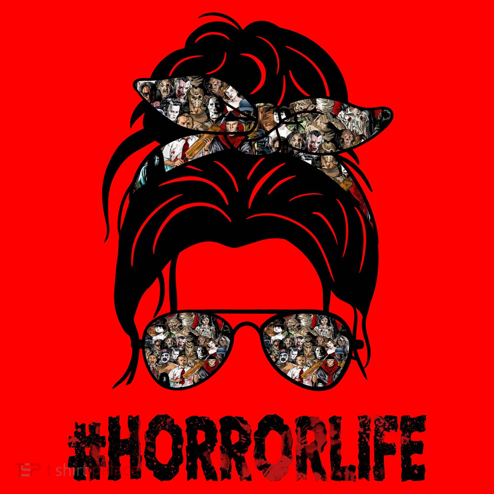 Horror Life Halloween Lover Hair Bun Santa Hat