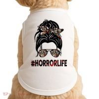 Horror Life Halloween Lover Hair Bun Doggie Tank thumb 0