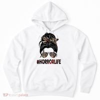 Horror Life Halloween Lover Hair Bun Hoodie thumb 0