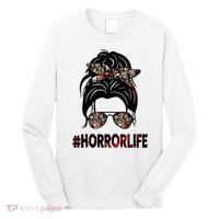 Horror Life Halloween Lover Hair Bun Long Sleeve Shirt thumb 0