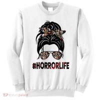 Horror Life Halloween Lover Hair Bun Sweatshirt thumb 0