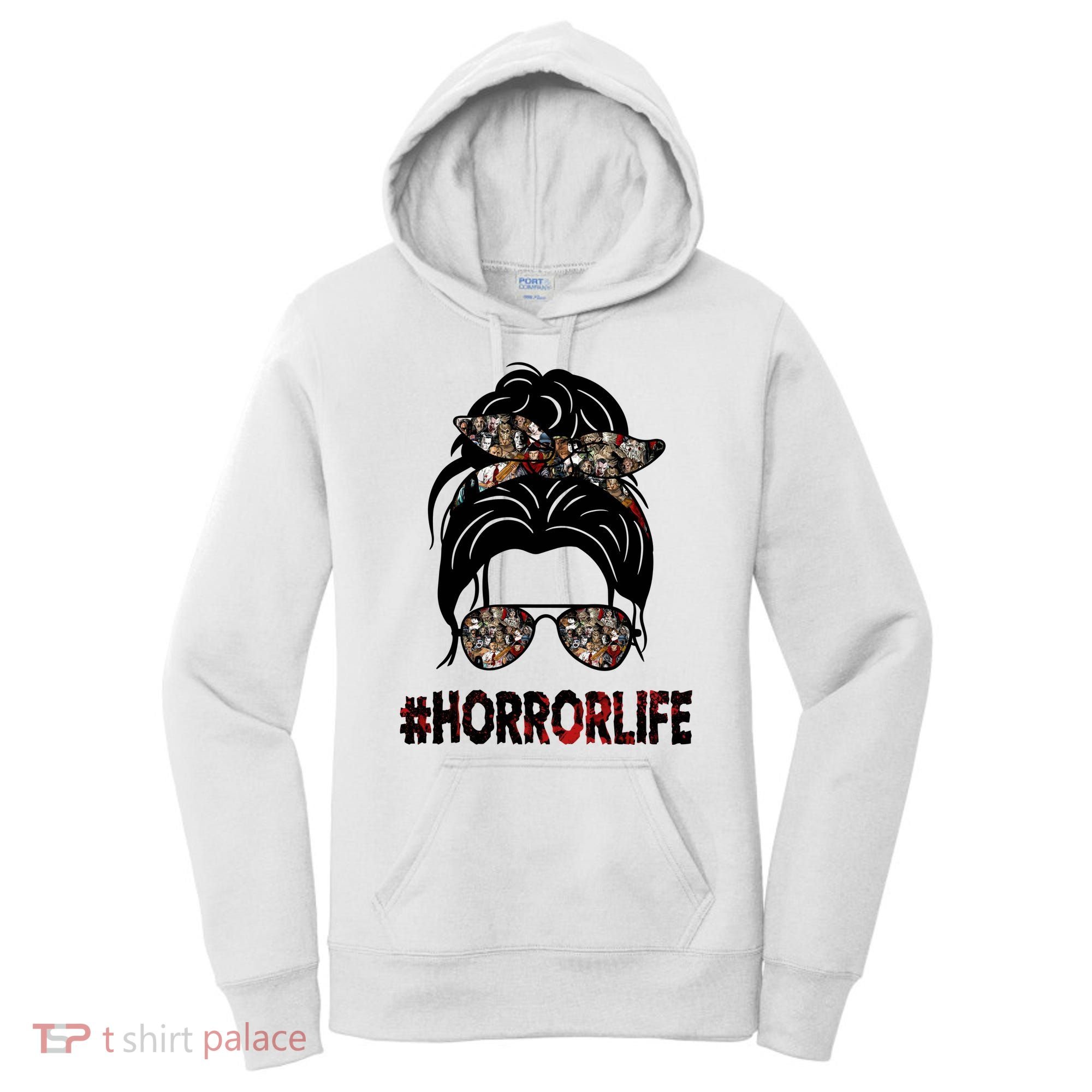 Horror Life Halloween Lover Hair Bun Women's Hoodie
