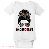 Horror Life Halloween Lover Hair Bun Baby Bodysuit thumb 0
