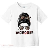 Horror Life Halloween Lover Hair Bun Toddler T-Shirt thumb 0