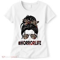 Horror Life Halloween Lover Hair Bun Women's T-Shirt thumb 0