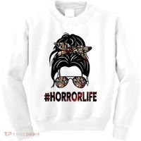 Horror Life Halloween Lover Hair Bun Kids Sweatshirt thumb 0