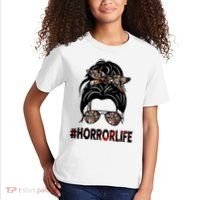 Horror Life Halloween Lover Hair Bun Kids T-Shirt thumb 2