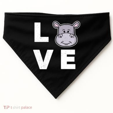 Hippo Lovers Hippopotamus Gift Funny Hippo Gift USA-Made Doggie Bandana