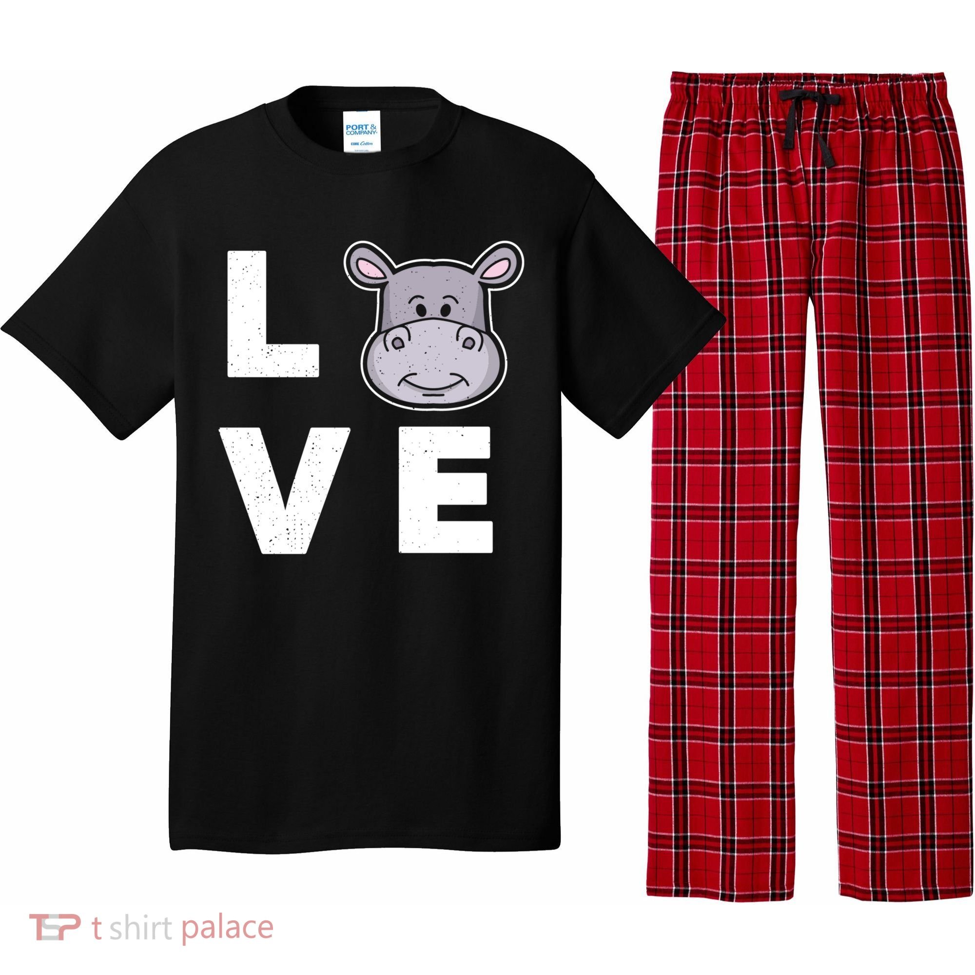 Hippo Lovers Hippopotamus Gift Funny Hippo Gift Pajama Set