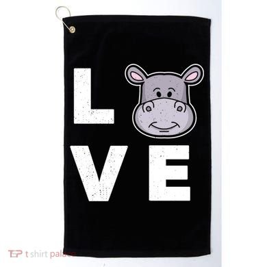 Hippo Lovers Hippopotamus Gift Funny Hippo Gift Golf Towel