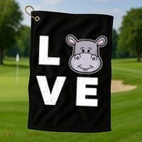Hippo Lovers Hippopotamus Gift Funny Hippo Gift Golf Towel thumb 1