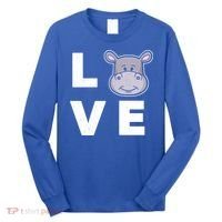 Hippo Lovers Hippopotamus Gift Funny Hippo Gift Long Sleeve Shirt thumb 0