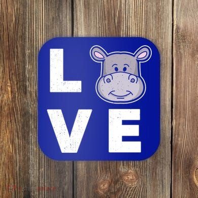 Hippo Lovers Hippopotamus Gift Funny Hippo Gift Coaster