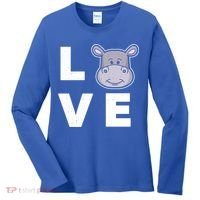 Hippo Lovers Hippopotamus Gift Funny Hippo Gift Women's Long Sleeve Shirt thumb 0
