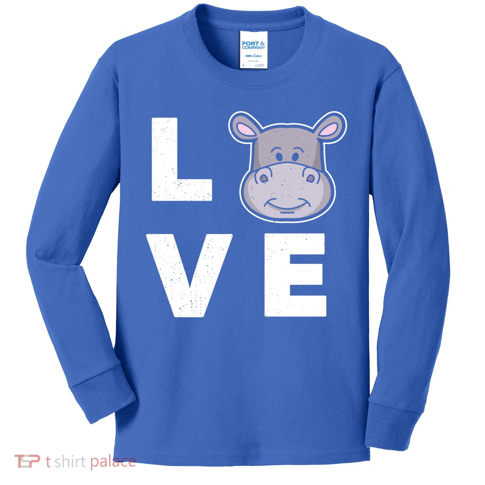 Hippo Lovers Hippopotamus Gift Funny Hippo Gift Kids Long Sleeve Shirt