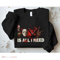 Horror Love Is All I Need Scary Movie Slasher Movie Halloween Sweatshirt thumb 2