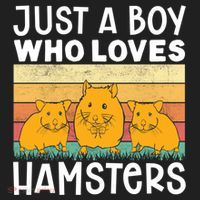 Hamster Lover Just A Boy Who Loves Hamsters Retro Hamster Gift Beanie thumb 2