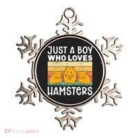 Hamster Lover Just A Boy Who Loves Hamsters Retro Hamster Gift Ornament thumb 0