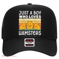 Hamster Lover Just A Boy Who Loves Hamsters Retro Hamster Gift Hat thumb 0