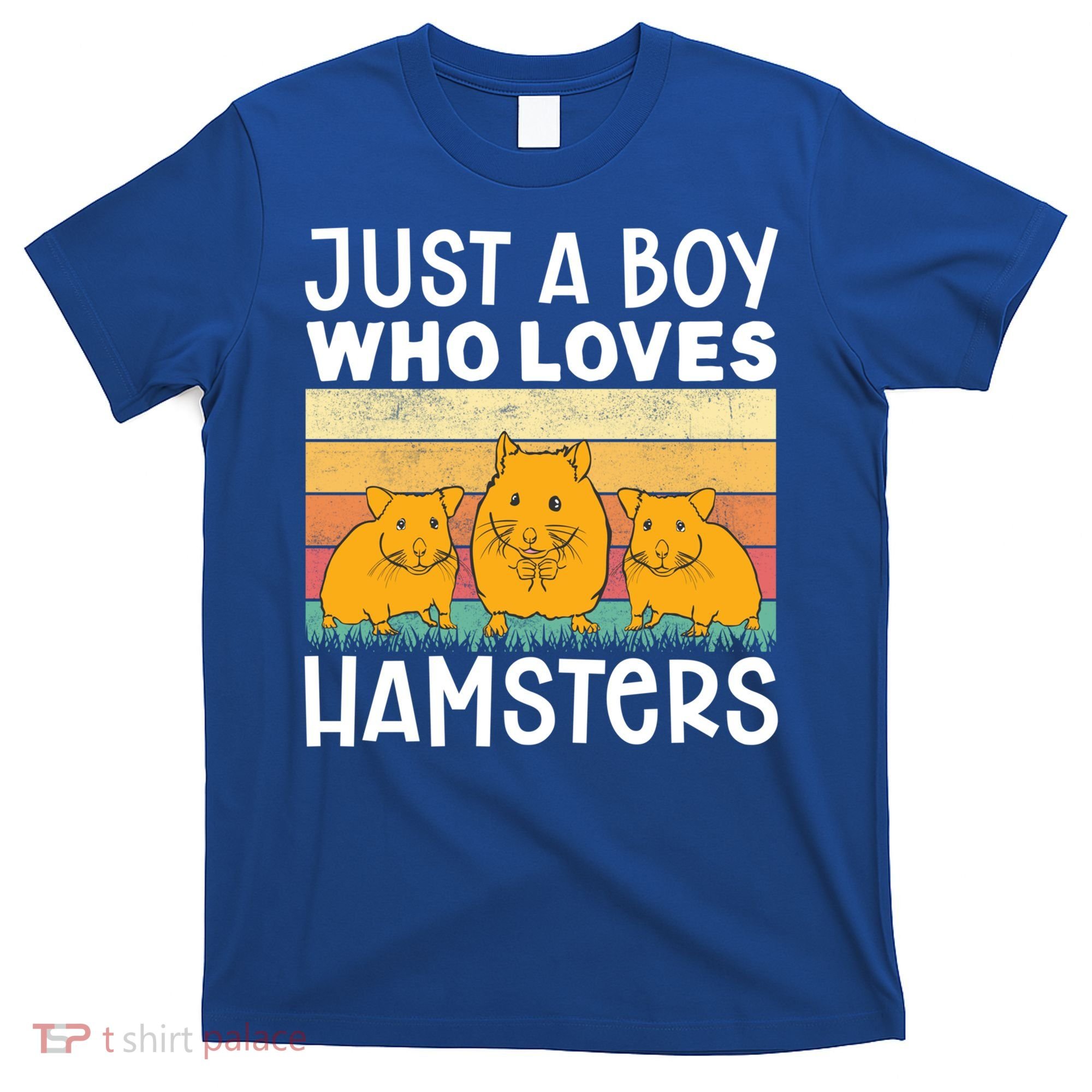 Hamster Lover Just A Boy Who Loves Hamsters Retro Hamster Gift T-Shirt