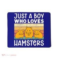 Hamster Lover Just A Boy Who Loves Hamsters Retro Hamster Gift Mousepad thumb 0