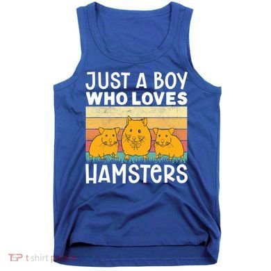 Hamster Lover Just A Boy Who Loves Hamsters Retro Hamster Gift Tank Top
