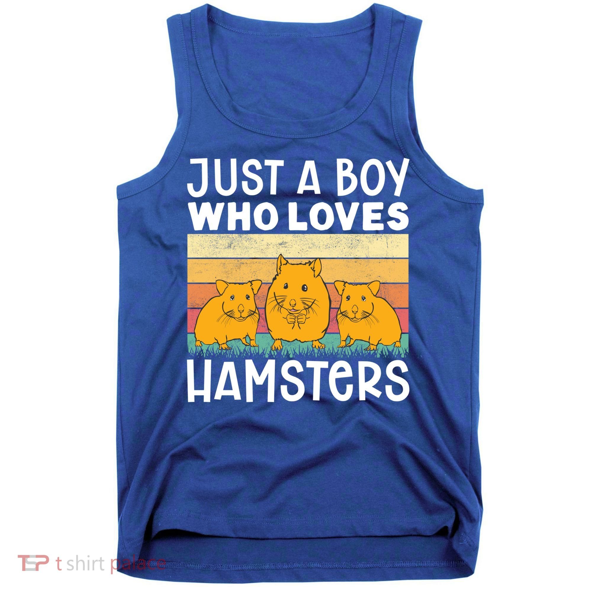 Hamster Lover Just A Boy Who Loves Hamsters Retro Hamster Gift Tank Top