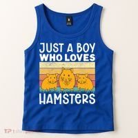 Hamster Lover Just A Boy Who Loves Hamsters Retro Hamster Gift Tank Top thumb 2