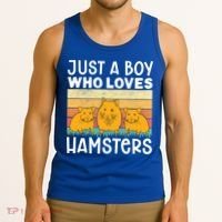 Hamster Lover Just A Boy Who Loves Hamsters Retro Hamster Gift Tank Top thumb 3
