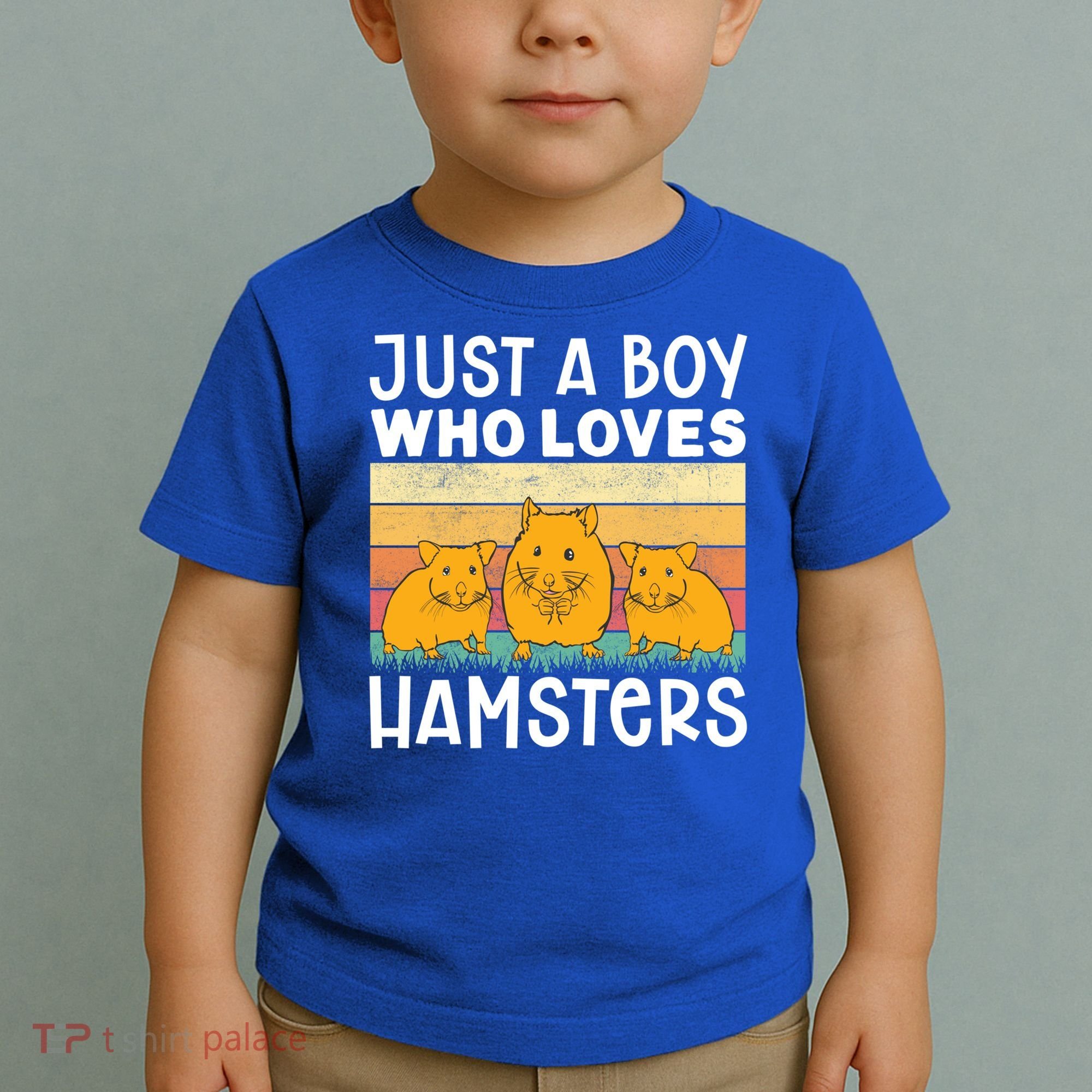 Hamster Lover Just A Boy Who Loves Hamsters Retro Hamster Gift Toddler T-Shirt