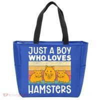 Hamster Lover Just A Boy Who Loves Hamsters Retro Hamster Gift Tote Bag thumb 0
