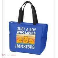 Hamster Lover Just A Boy Who Loves Hamsters Retro Hamster Gift Tote Bag thumb 3
