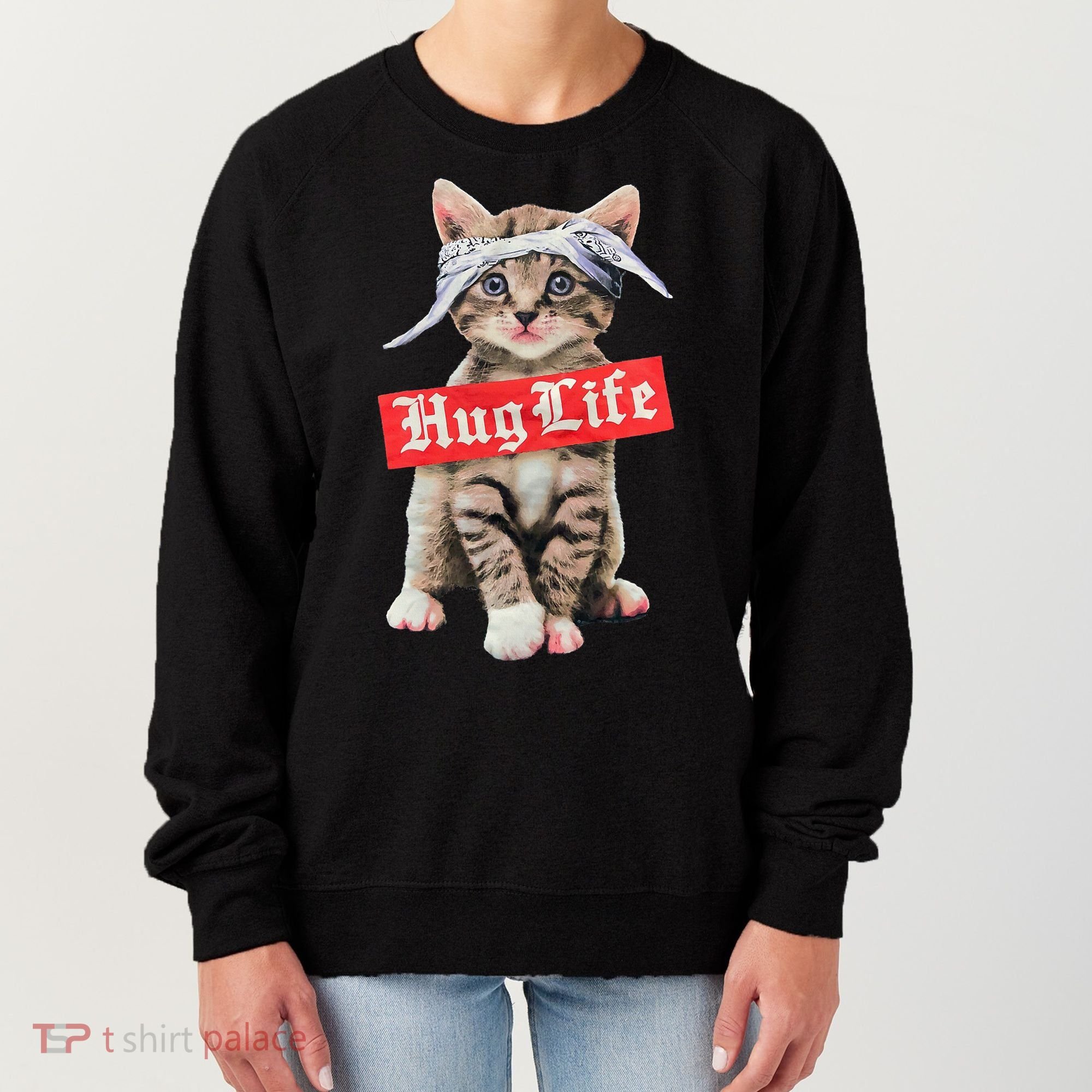 Hug Life Kitty Cat Hug Kitten Women's Sweatshirt