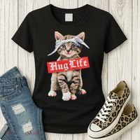 Hug Life Kitty Cat Hug Kitten Women's T-Shirt thumb 3