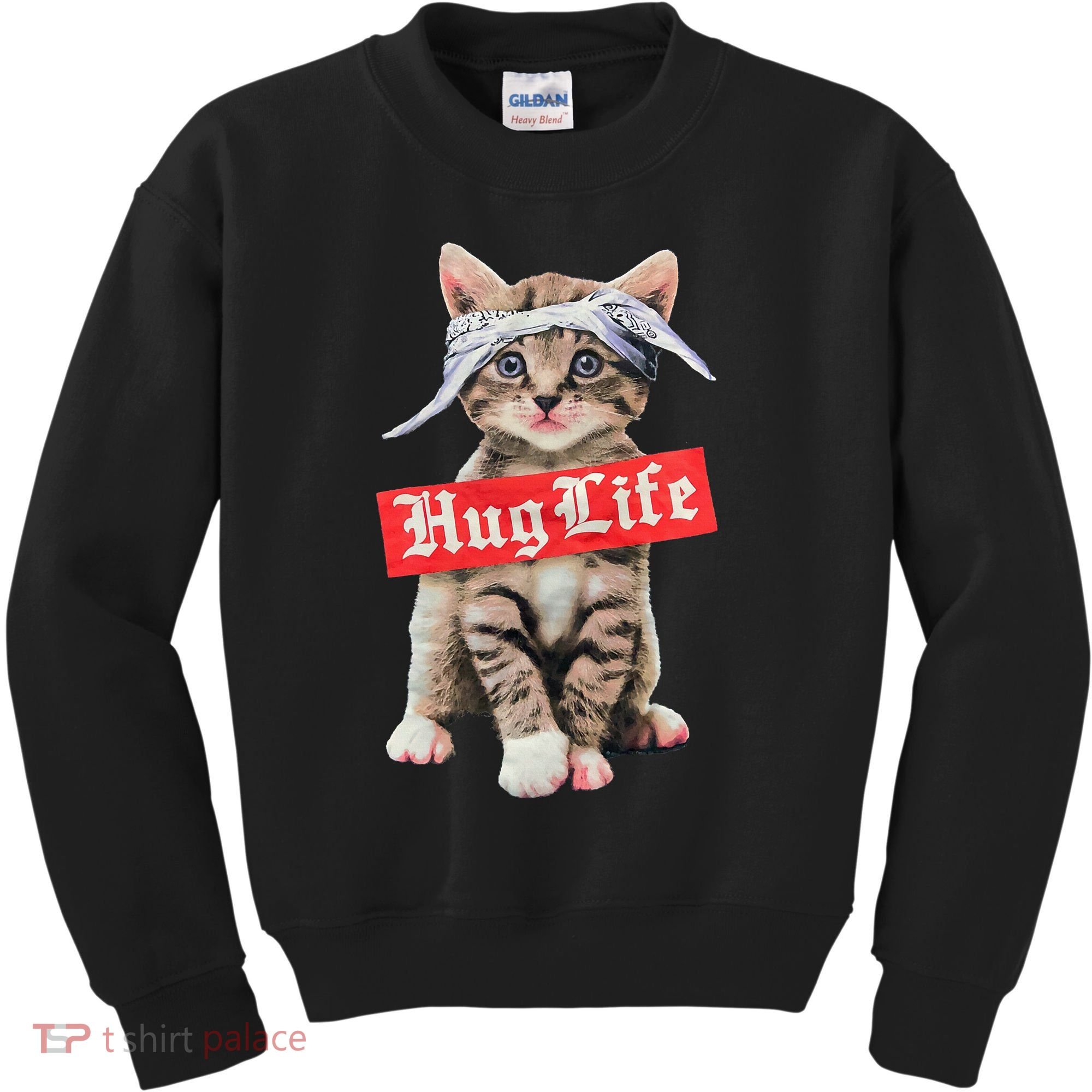 Hug Life Kitty Cat Hug Kitten Kids Sweatshirt