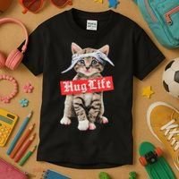 Hug Life Kitty Cat Hug Kitten Kids T-Shirt thumb 3