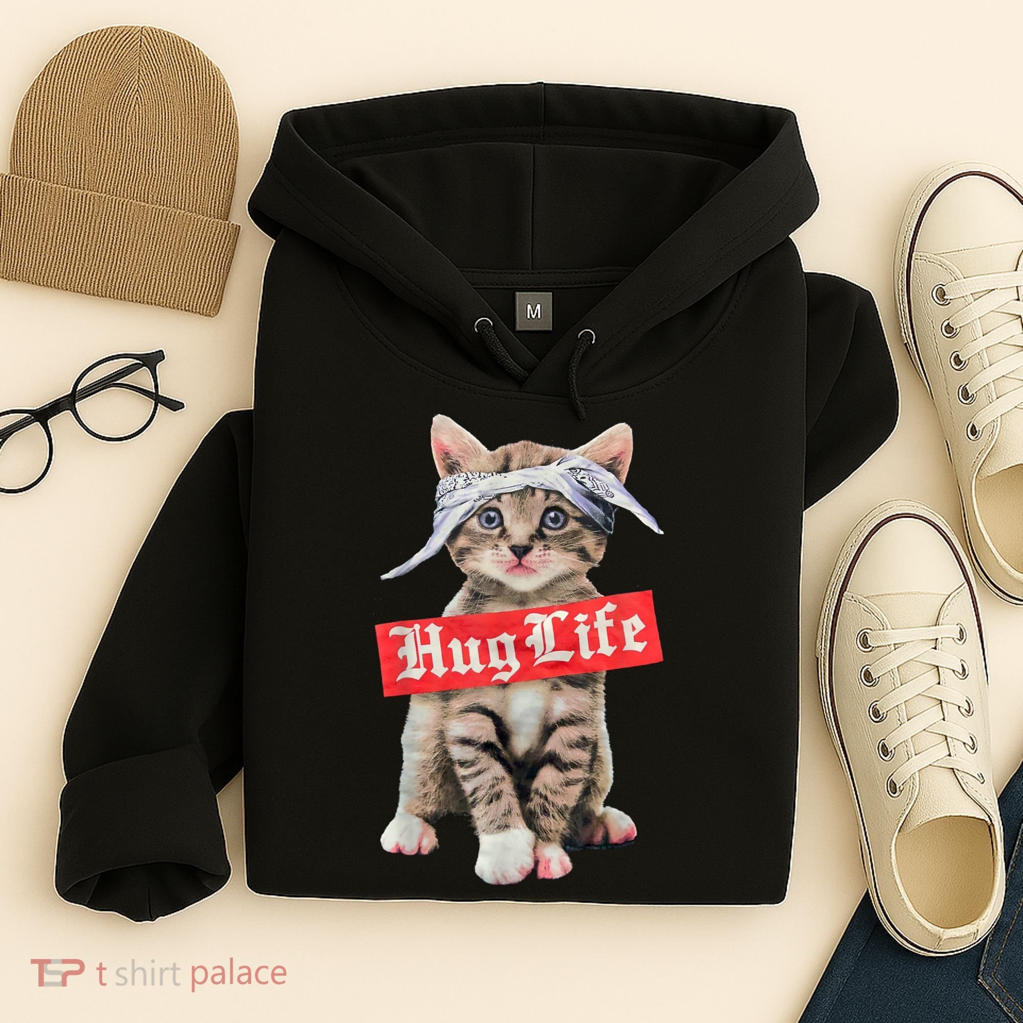 Hug Life Kitty Cat Hug Kitten Hoodie