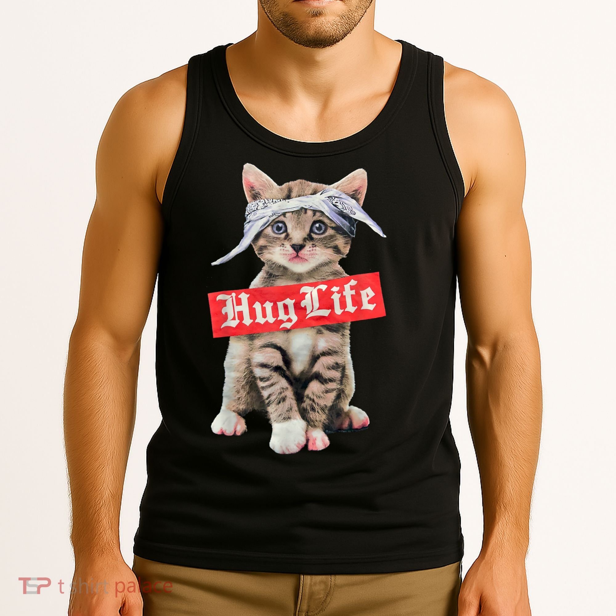 Hug Life Kitty Cat Hug Kitten Tank Top