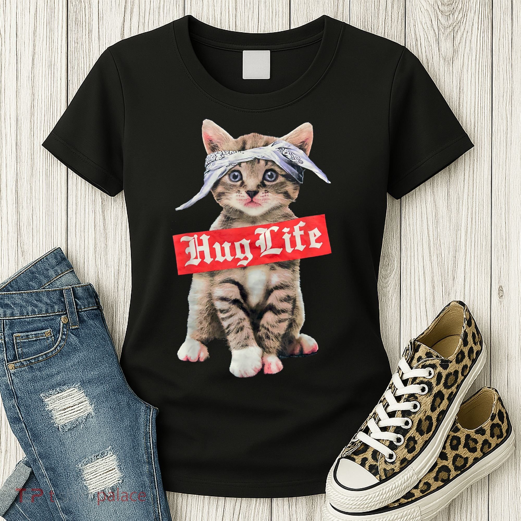 Hug Life Kitty Cat Hug Kitten Women's T-Shirt