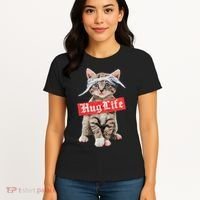 Hug Life Kitty Cat Hug Kitten Women's T-Shirt thumb 4