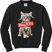Hug Life Kitty Cat Hug Kitten Kids Sweatshirt thumb 0