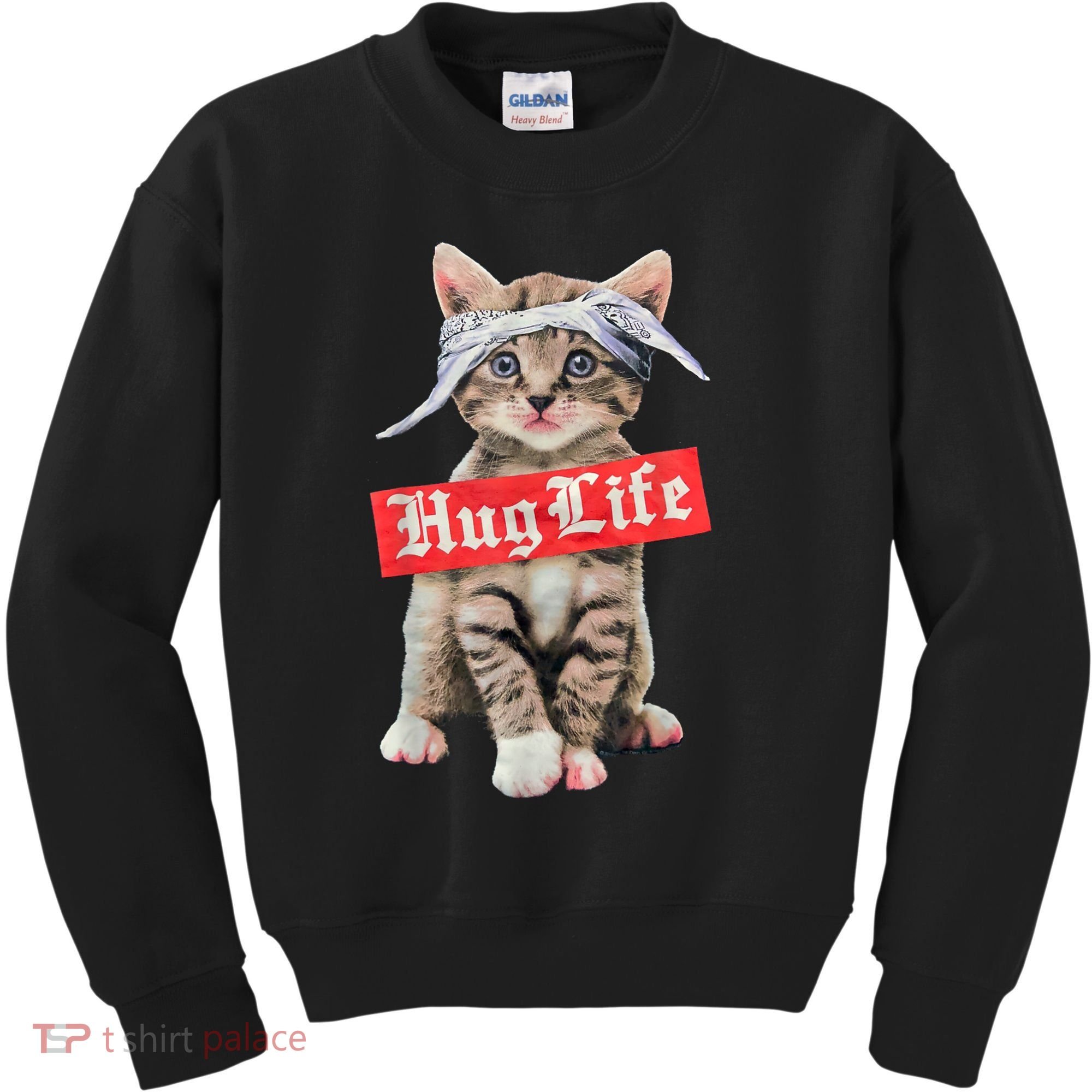 Hug Life Kitty Cat Hug Kitten Kids Sweatshirt
