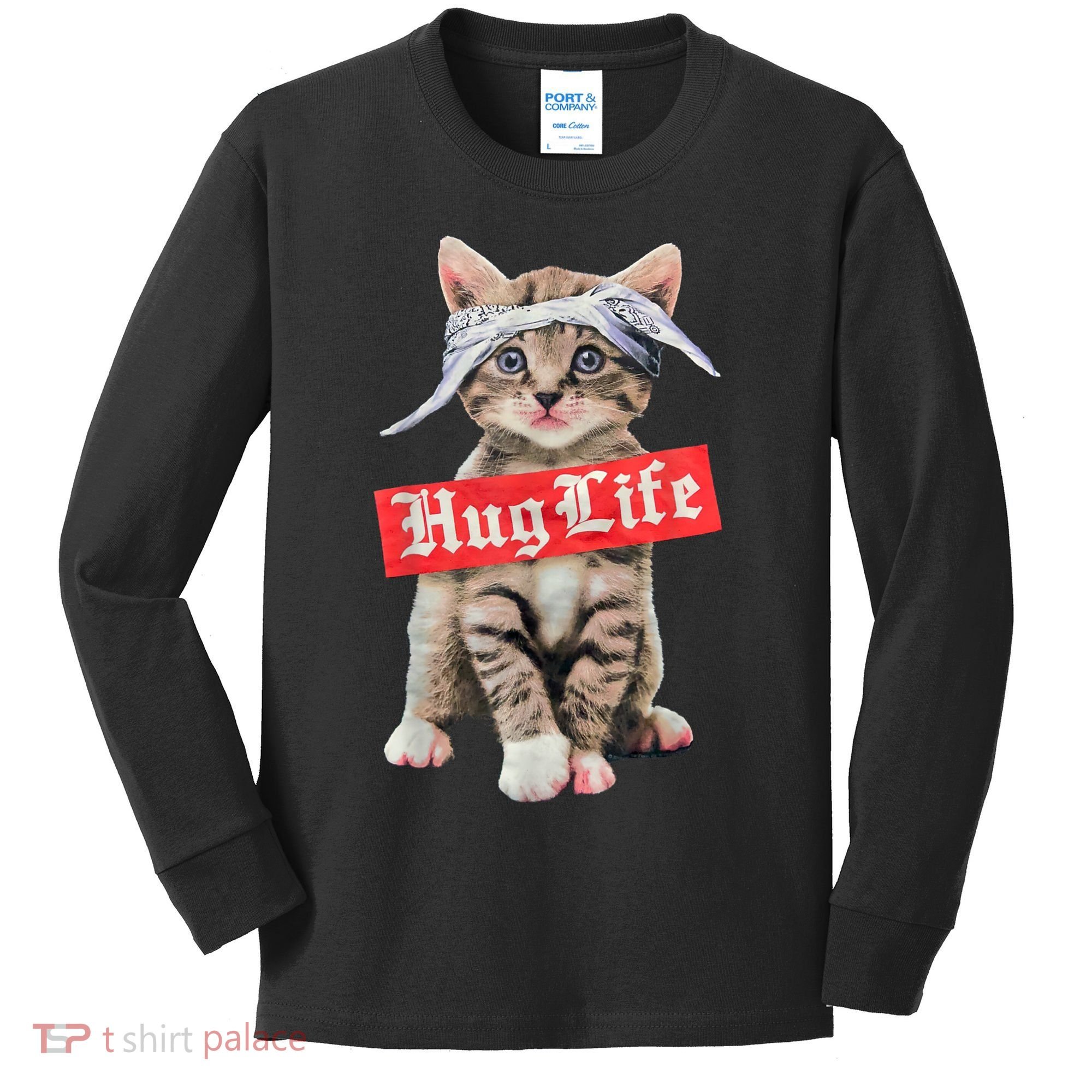 Hug Life Kitty Cat Hug Kitten Kids Long Sleeve Shirt