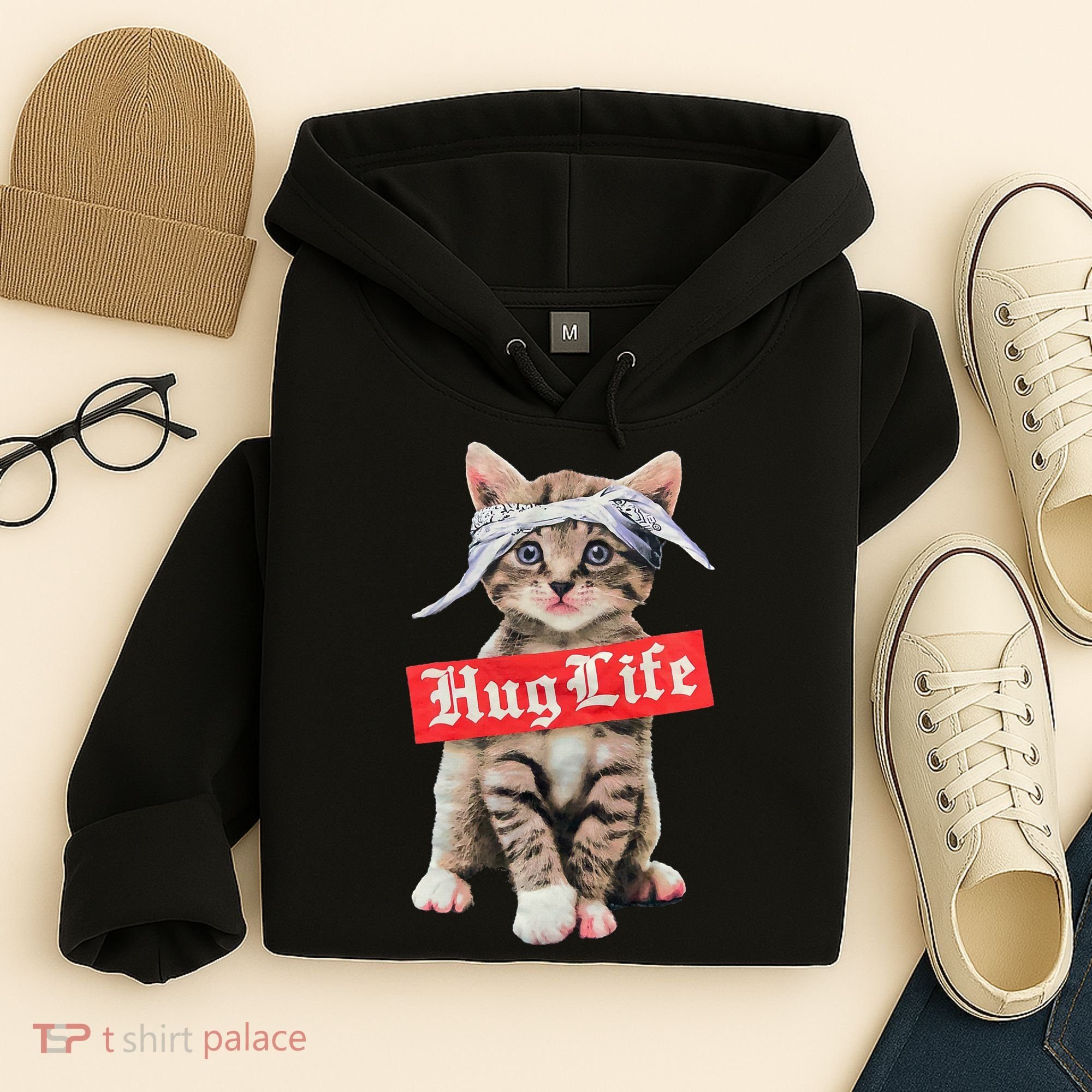 Hug Life Kitty Cat Hug Kitten Hoodie