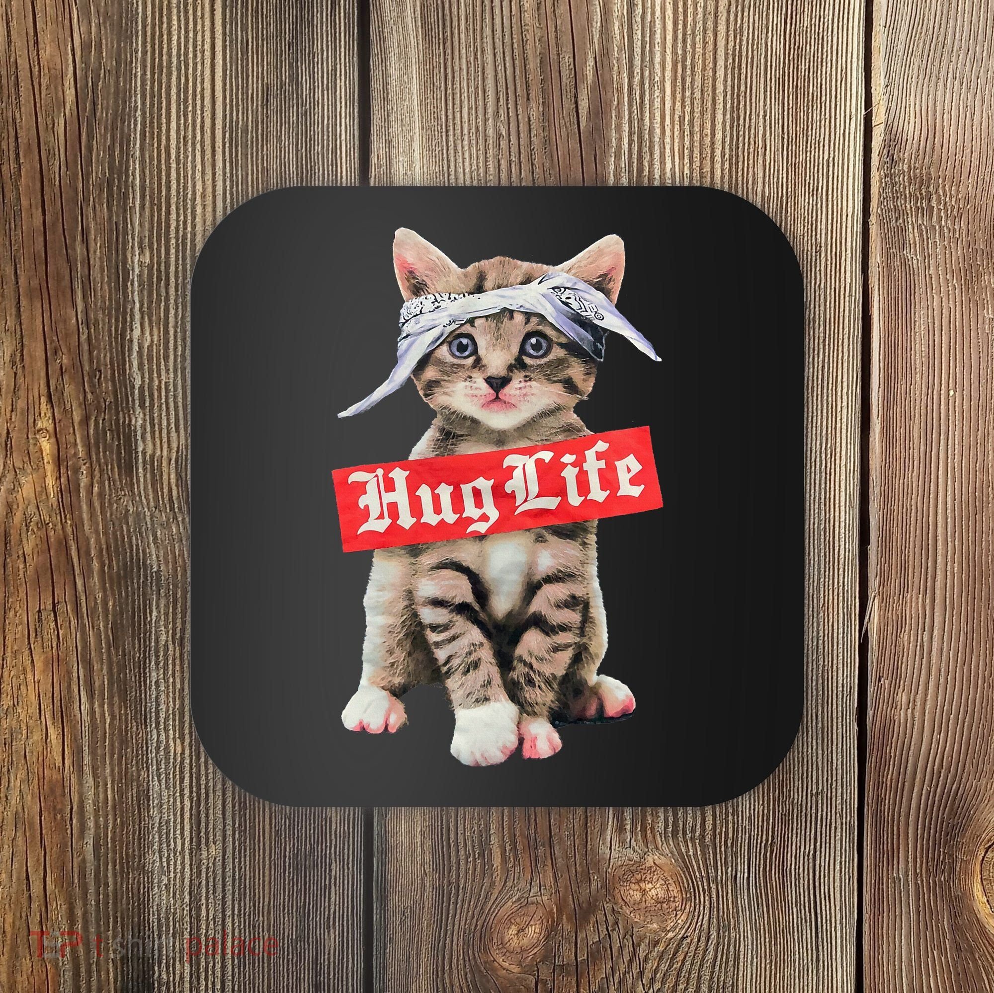 Hug Life Kitty Cat Hug Kitten Coaster