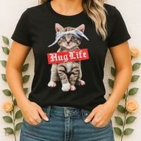 Hug Life Kitty Cat Hug Kitten Women's T-Shirt thumb 2