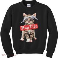 Hug Life Kitty Cat Hug Kitten Kids Sweatshirt thumb 0
